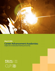 Career Advacement Academies: Insight into Contextualized Teaching and Learning